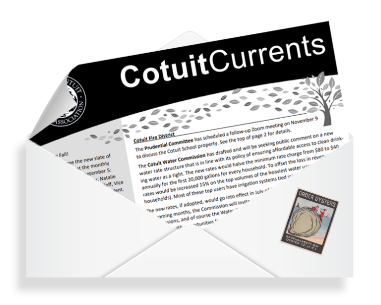 Read the latest issue of the Cotuit Currents